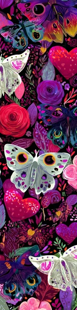 Free butterfly bookmarks of a butterfly with purple theme